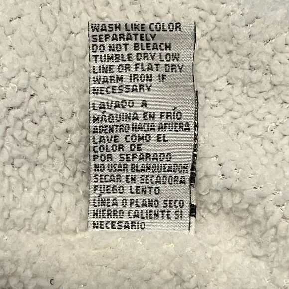 Creazioni Effeci Jacket Hoodie Black White Sherpa Lined Size Medium Winter - Picture 6 of 11